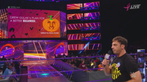 Drew Gulak debuts a new PowerPoint on 205 Live. (PHOTO: WWE)
