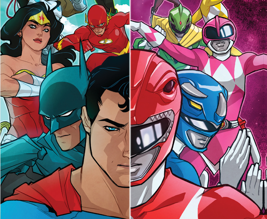 Justice League/Power Rangers Cover