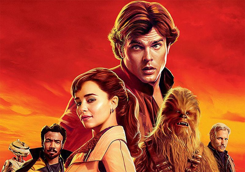 Han Solo Donald Glover Alden Ehrenreich Cinema Banner SOLO A STAR WARS STORY