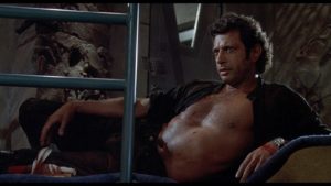 Still of Jeff Goldblum as Ian Malcolm in "Jurassic Park"