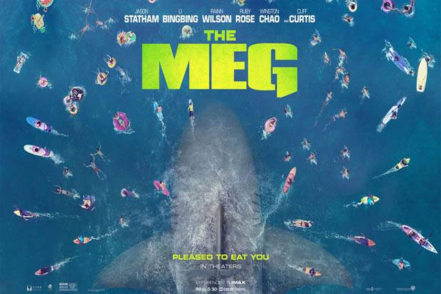 Poster for the sci-fi/action-adventure film The Meg (2018)