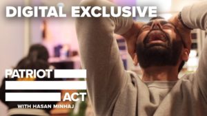 Title card for YouTube Digital Exclusive for Patriot Act with Hasan Minhaj