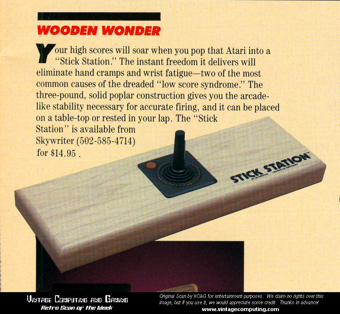 Skywriter Stick Station Atari Magazine